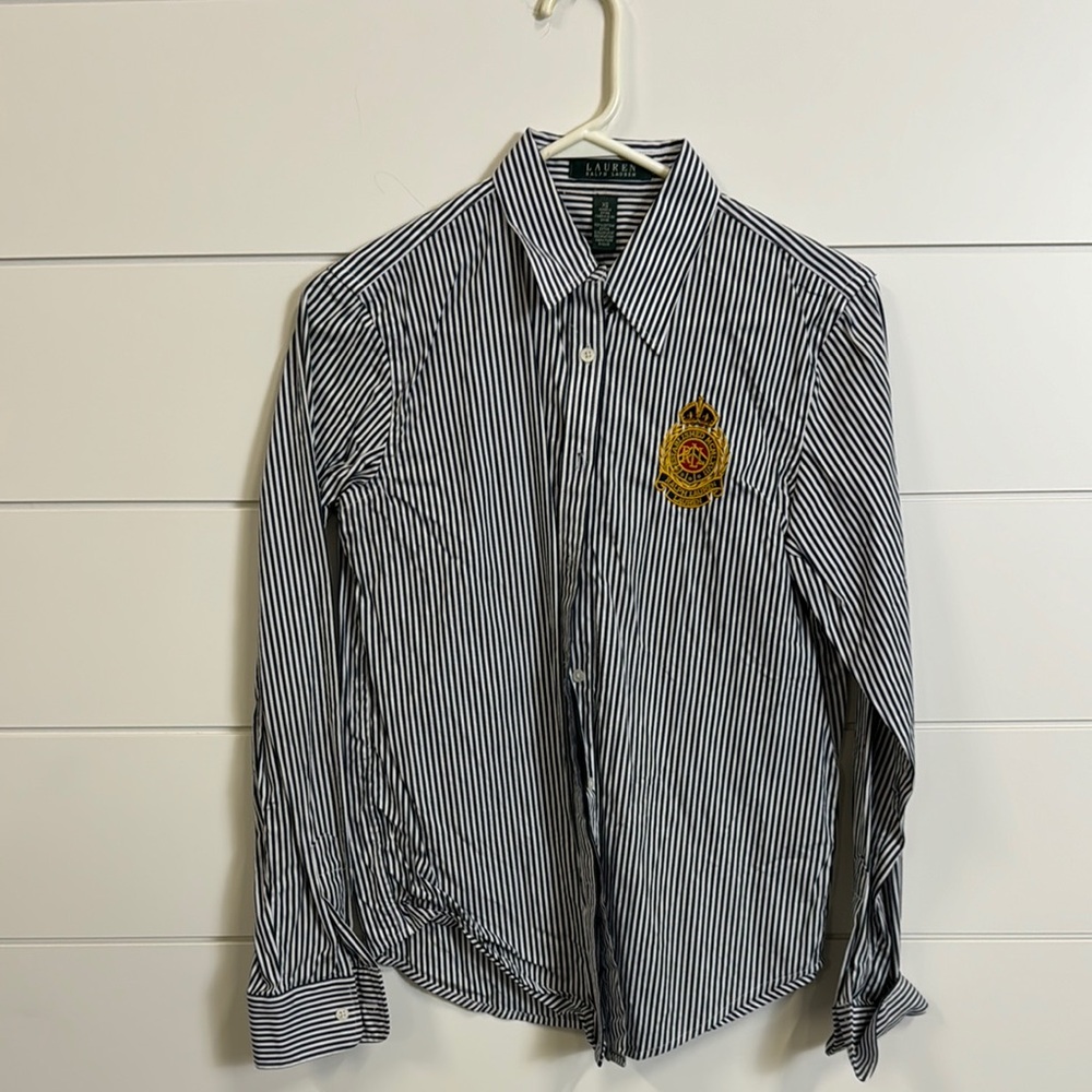 Ralph Lauren Men's Striped Blue Shirt